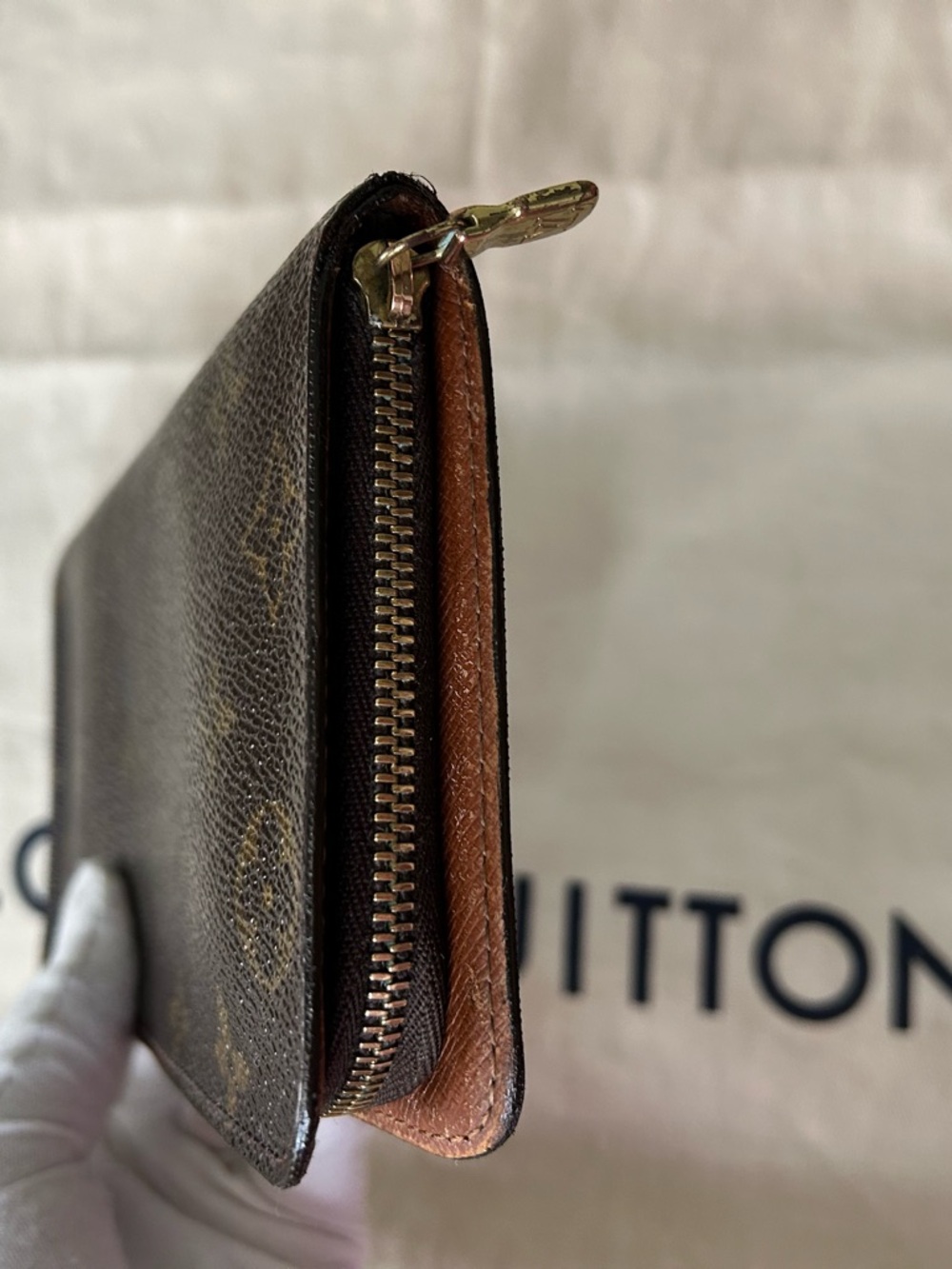 Louis Vuitton Monogram Zip Wallet with Gold Hardware - Picture 5 of 12